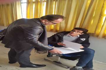 بازدید رئیس دانشگاه از جلسه امتحانات